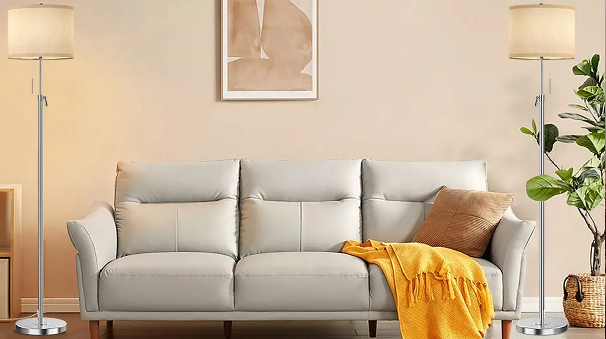 3-Way Floor Lamp next to the sofa