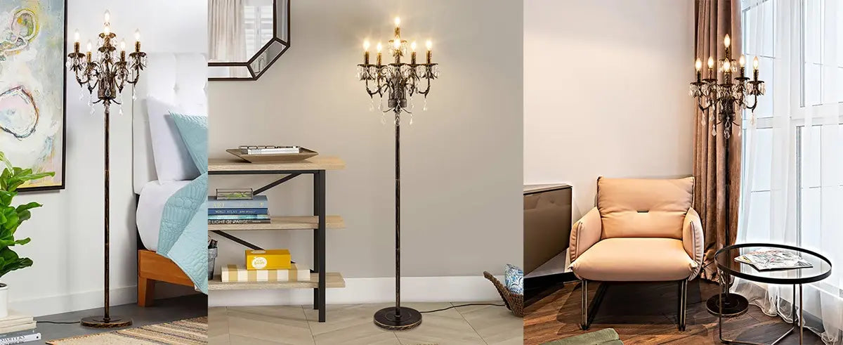 3 chandelier floor lamps