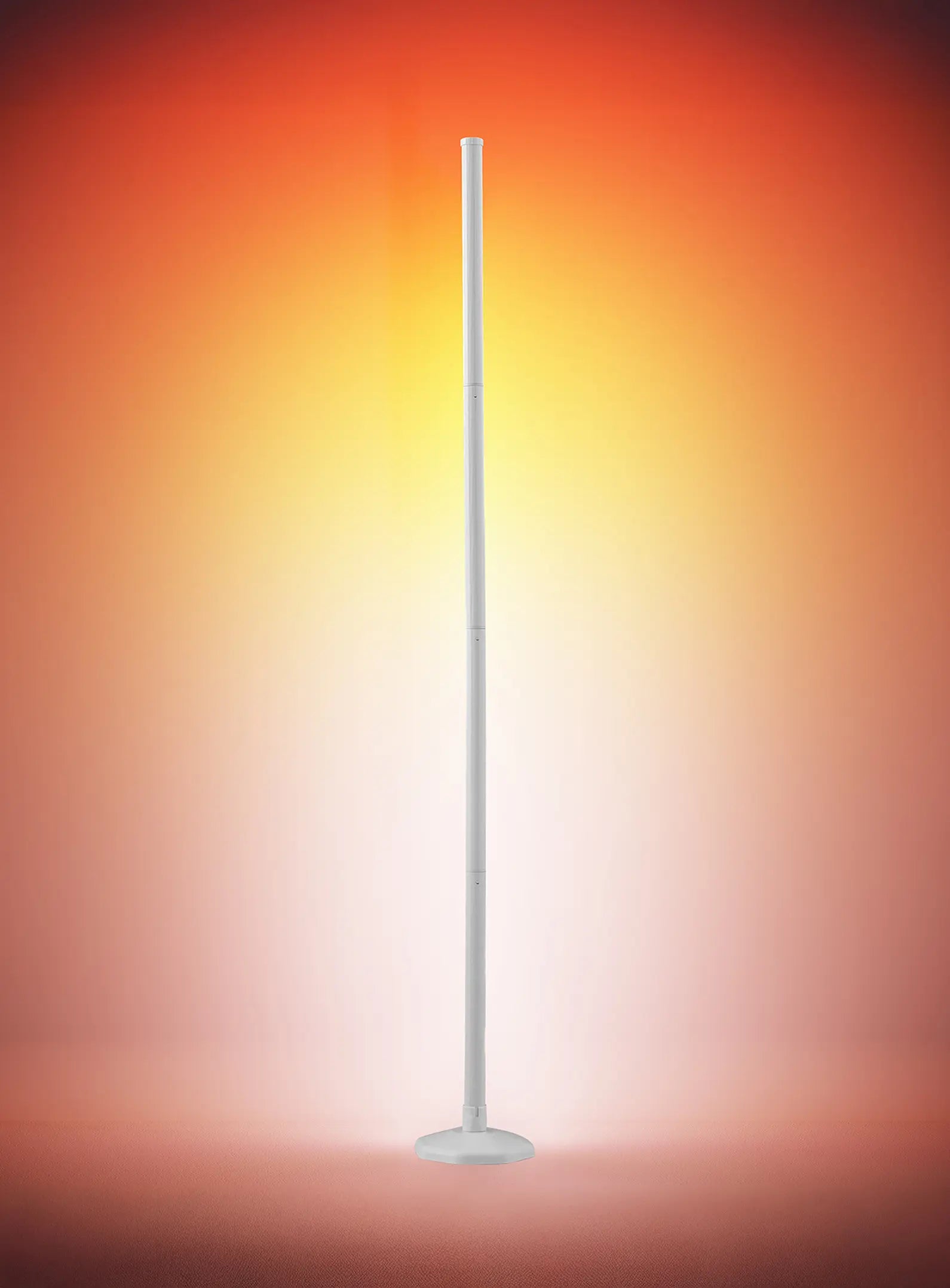 Minimalist white RGB smart floor lamp for modern home décor and ambient lighting #Color_White