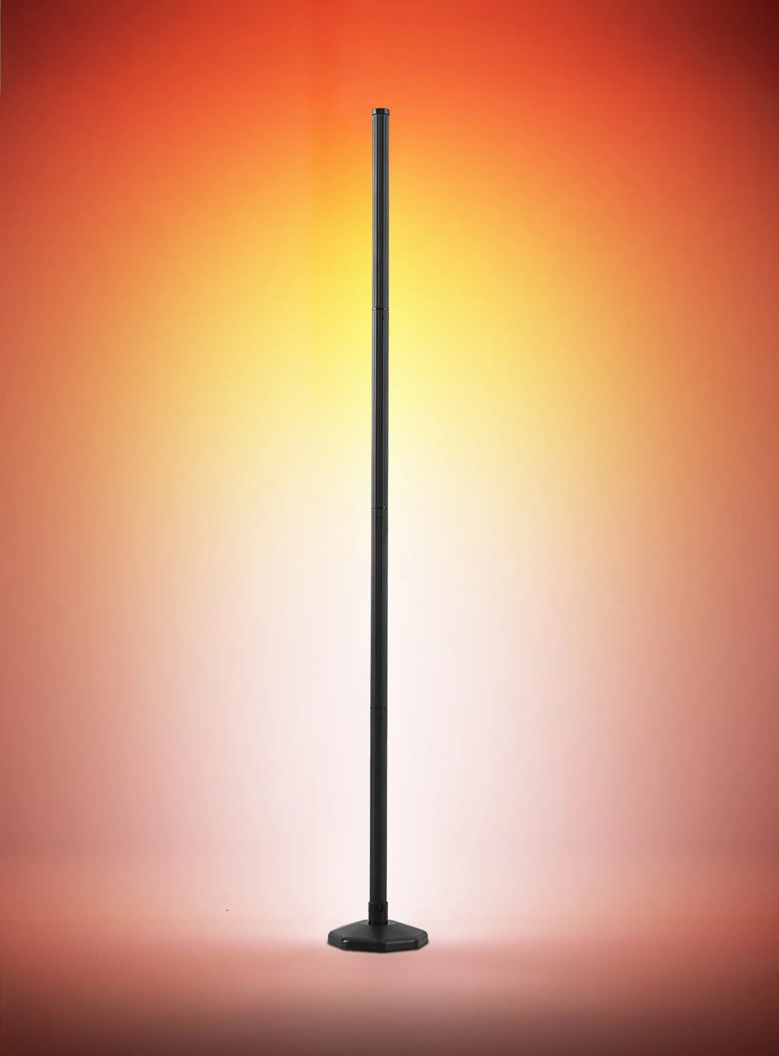 SUNMORY RGB smart floor lamp providing modern ambient lighting with color changing effects #Color_Black